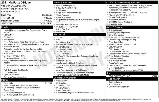 2021 Kia Forte GT-Line
