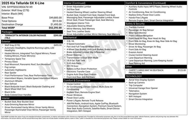 2025 Kia Telluride SX X-Line