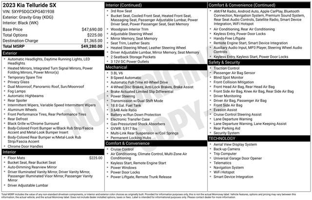 2023 Kia Telluride SX