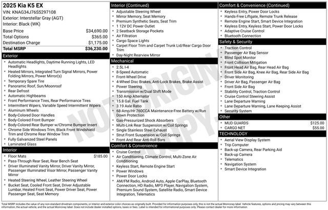 2025 Kia K5 EX