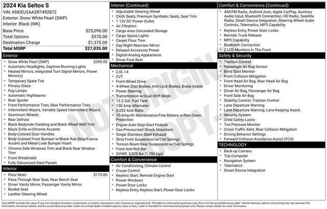 2024 Kia Seltos S