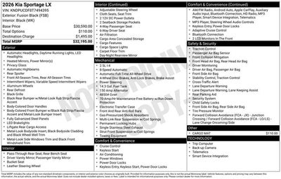 2026 Kia Sportage LX