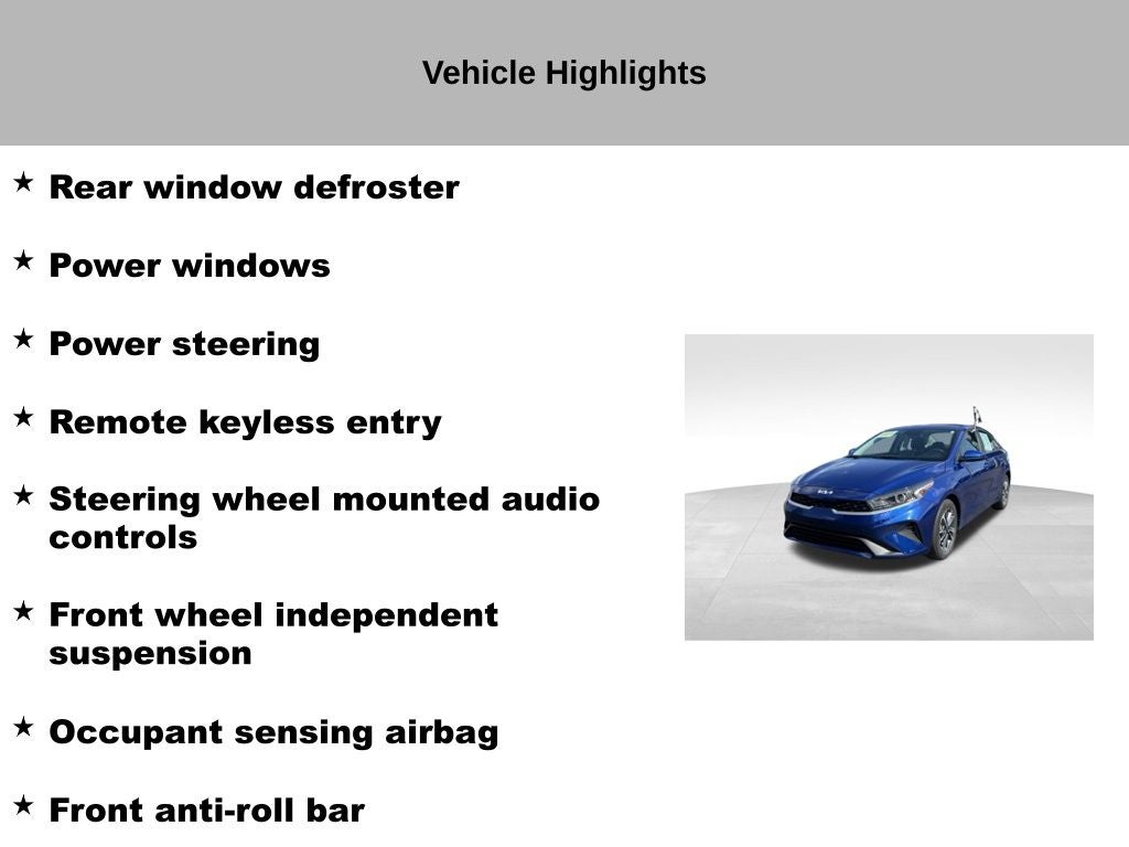 2023 Kia Forte LXS