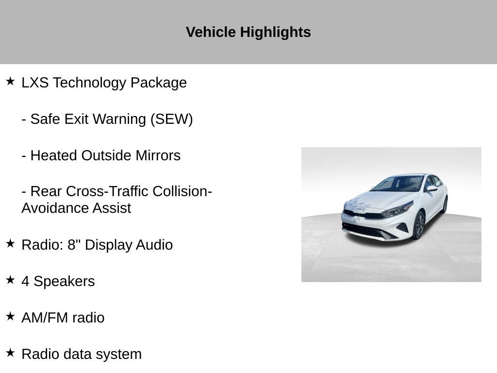2024 Kia Forte LXS