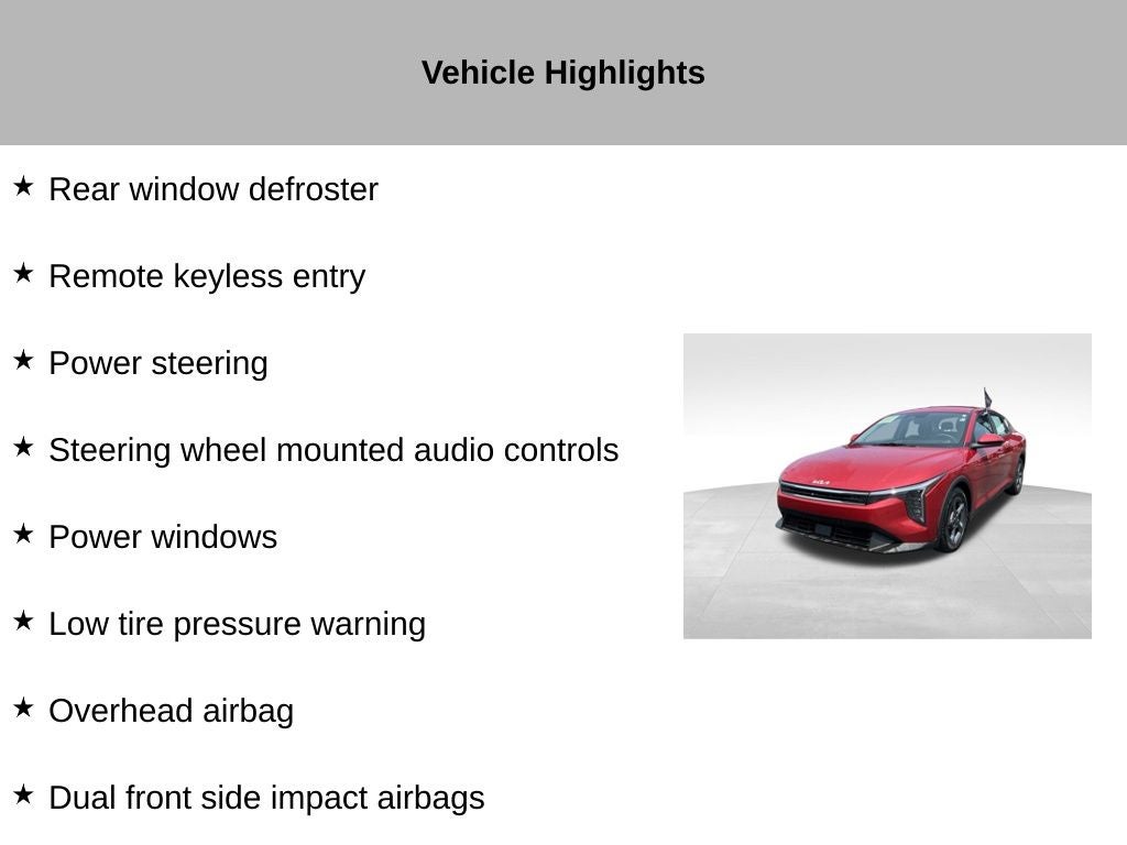2025 Kia K4 LXS