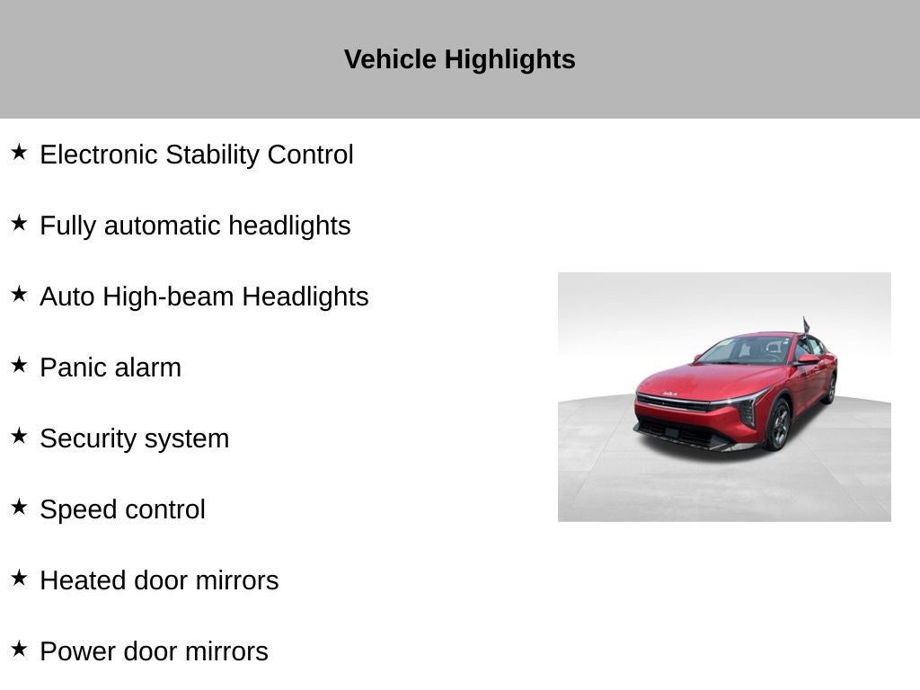 2025 Kia K4 LXS