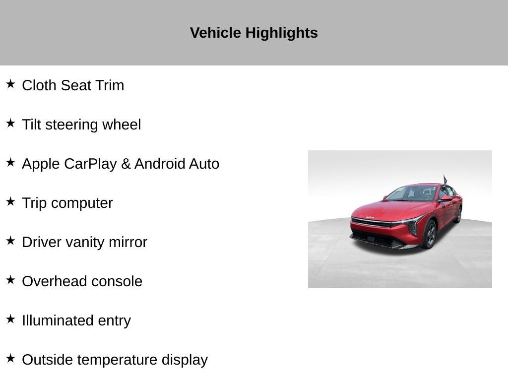2025 Kia K4 LXS