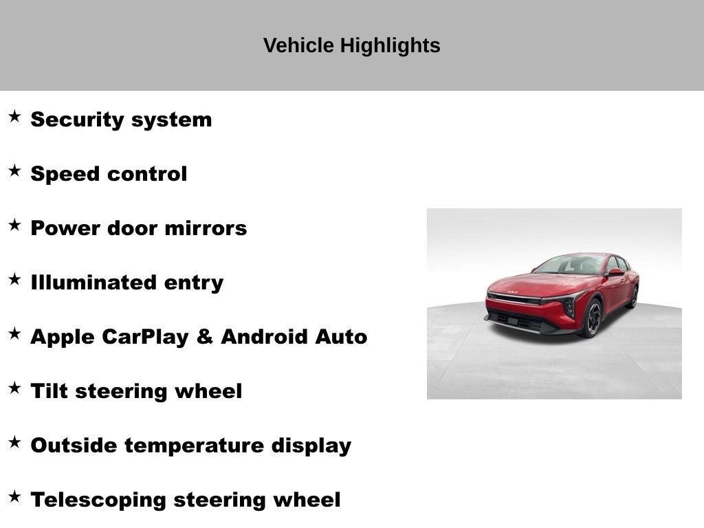 2025 Kia K4 EX