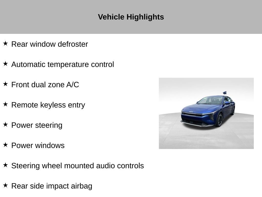 2025 Kia K4 EX