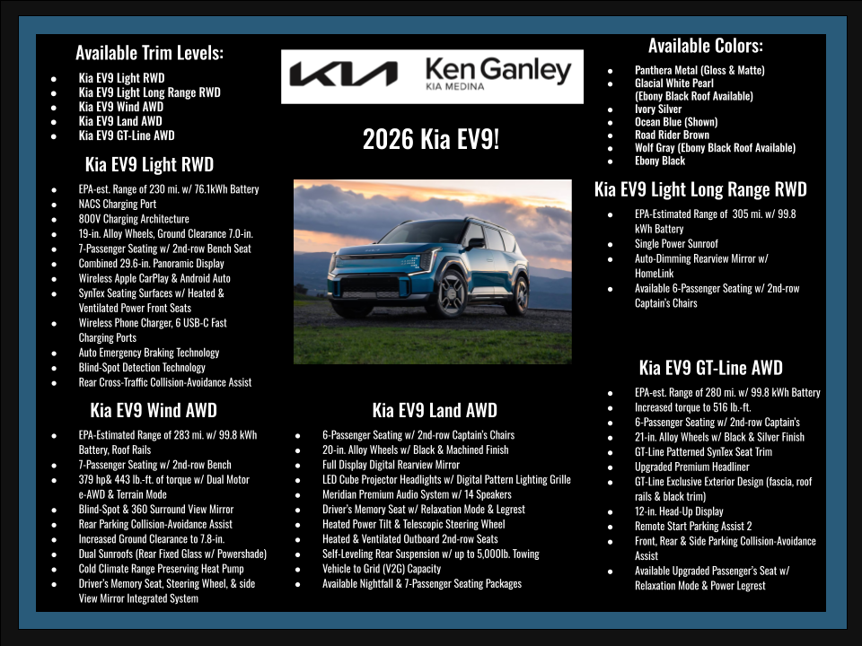 2026 Kia EV9 Wind