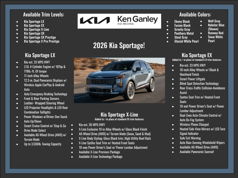 2026 Kia Sportage EX