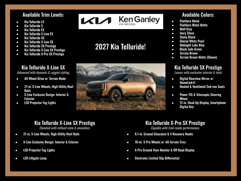 2027 Kia Telluride X-Line SX
