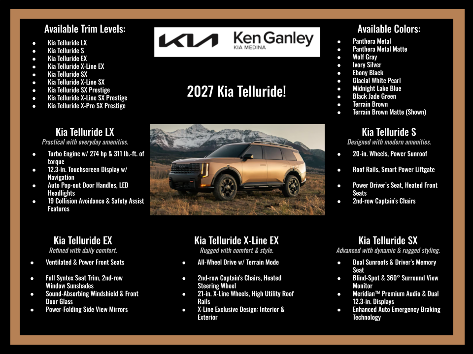 2027 Kia Telluride X-Pro SX