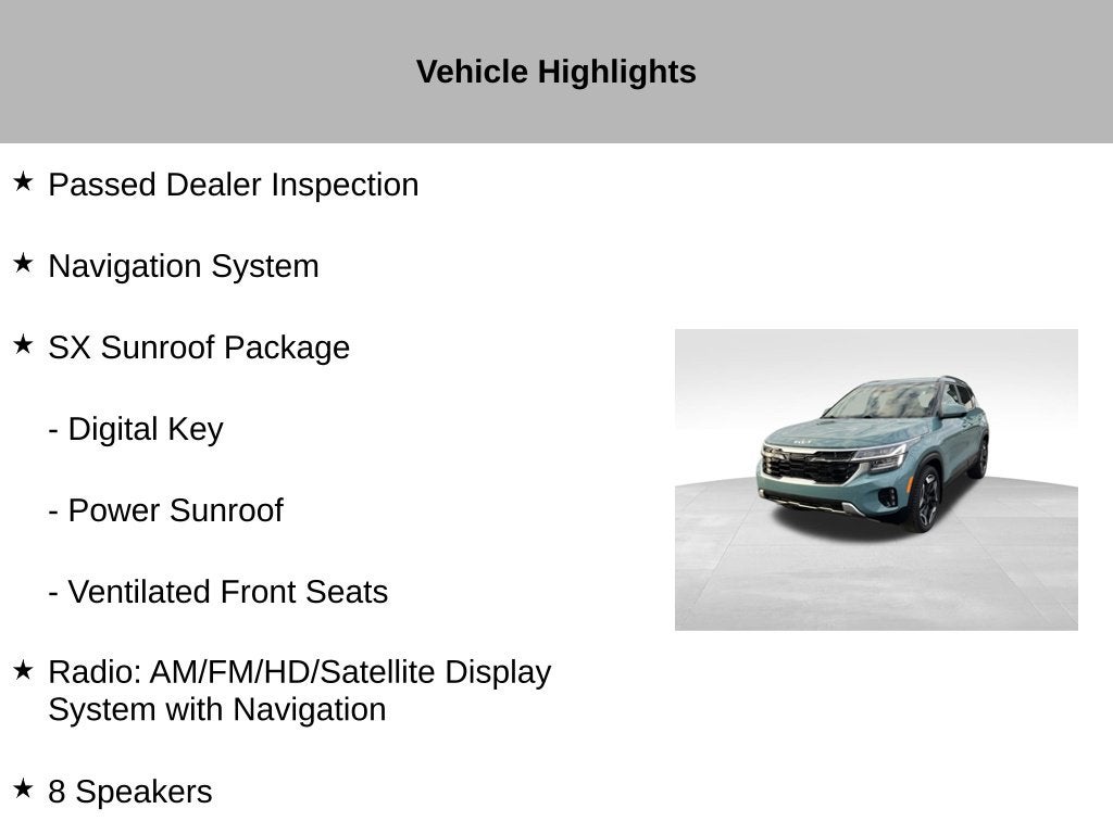 2026 Kia Seltos SX