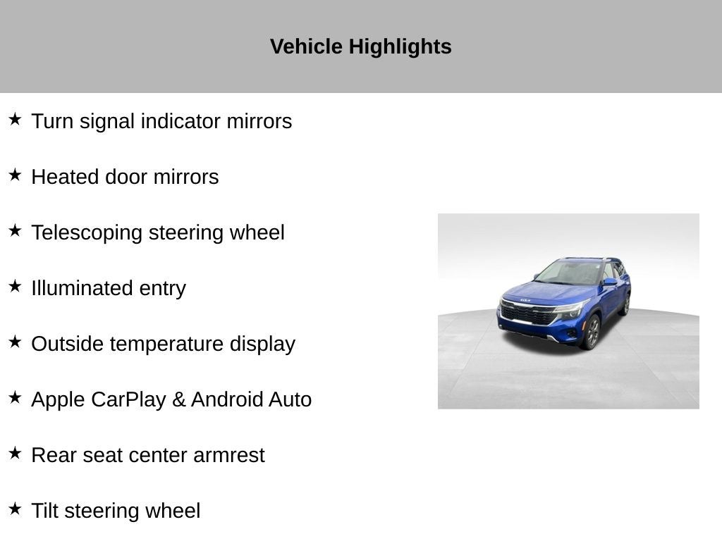 2024 Kia Seltos S