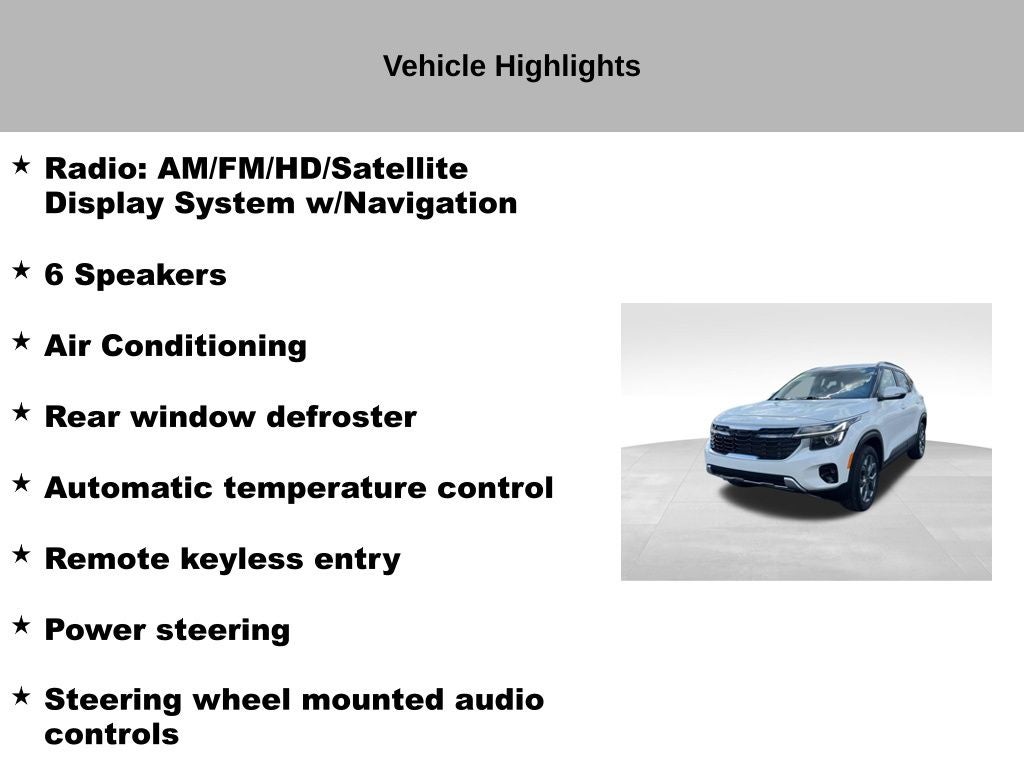 2024 Kia Seltos S