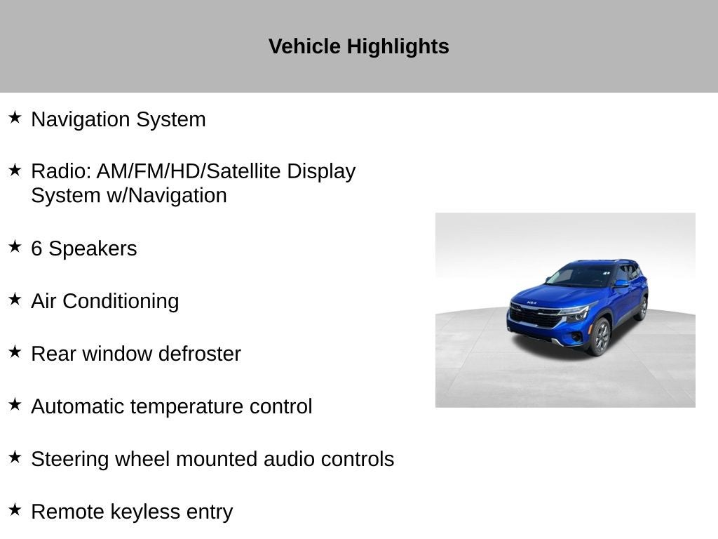 2024 Kia Seltos S