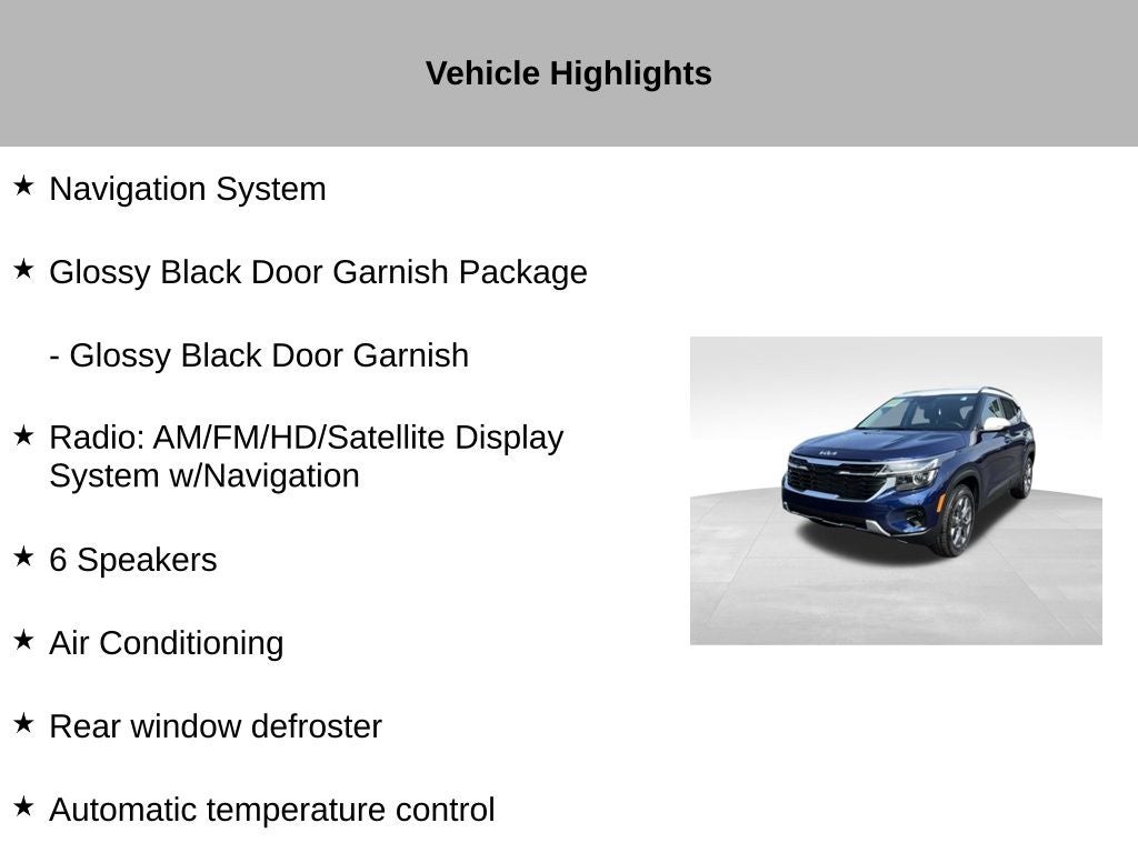 2024 Kia Seltos S