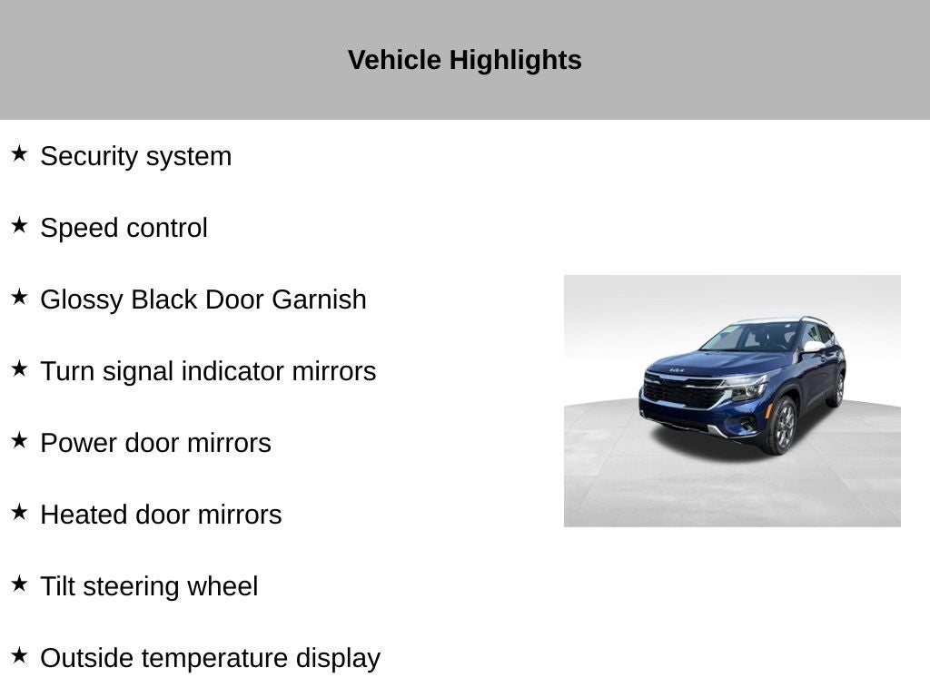 2024 Kia Seltos S