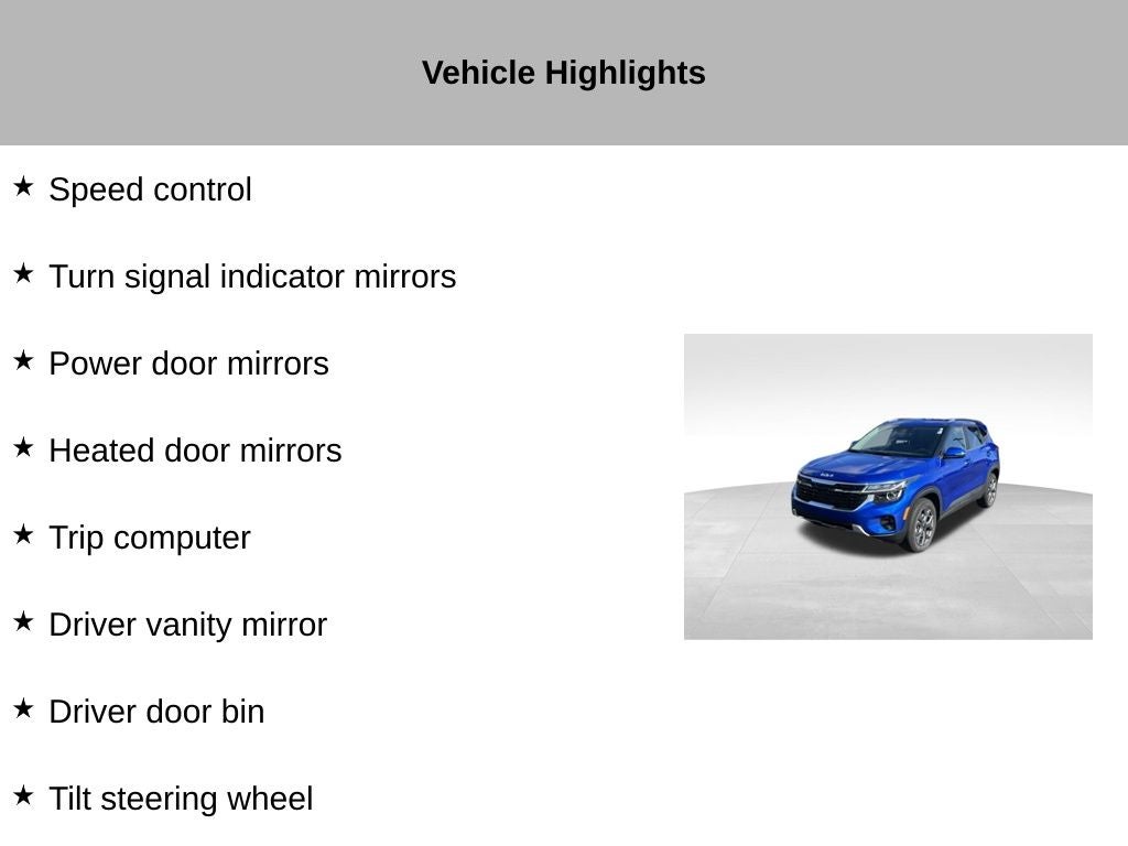 2024 Kia Seltos S