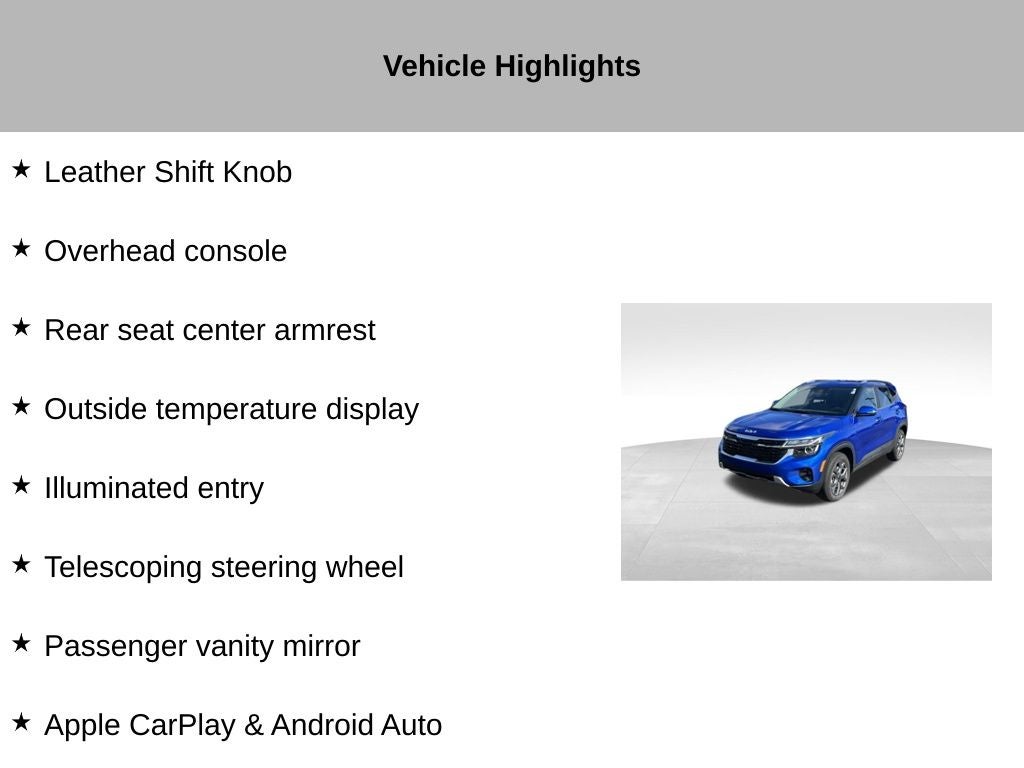 2024 Kia Seltos S