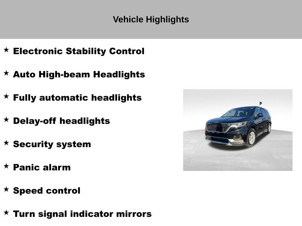 2024 Kia Carnival LX Seat Package