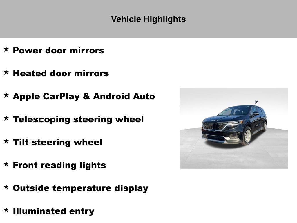 2024 Kia Carnival LX Seat Package