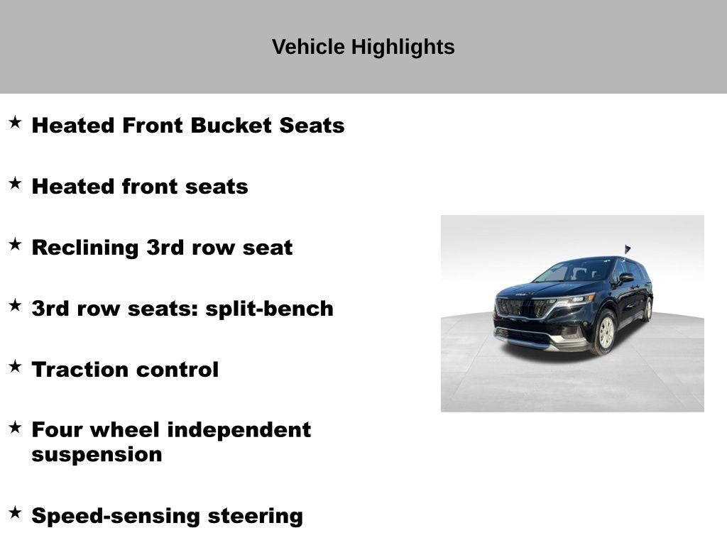 2024 Kia Carnival LX Seat Package