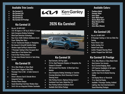 2026 Kia Carnival SX