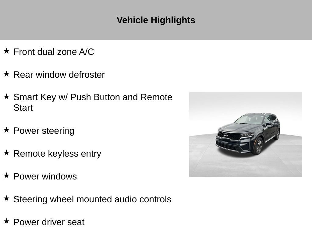 2022 Kia Sorento Hybrid S