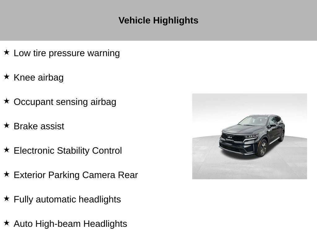 2022 Kia Sorento Hybrid S