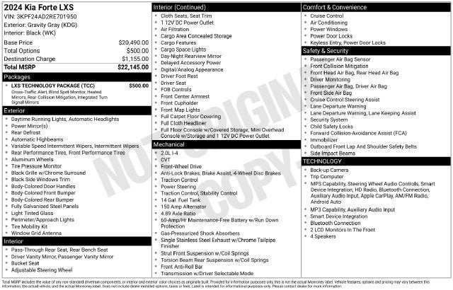 2024 Kia Forte LXS