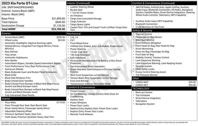 2023 Kia Forte GT-Line