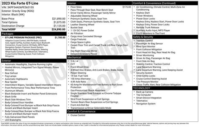 2023 Kia Forte GT-Line