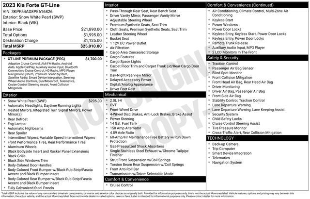 2023 Kia Forte GT-Line
