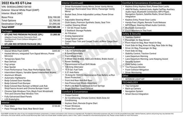 2022 Kia K5 GT-Line