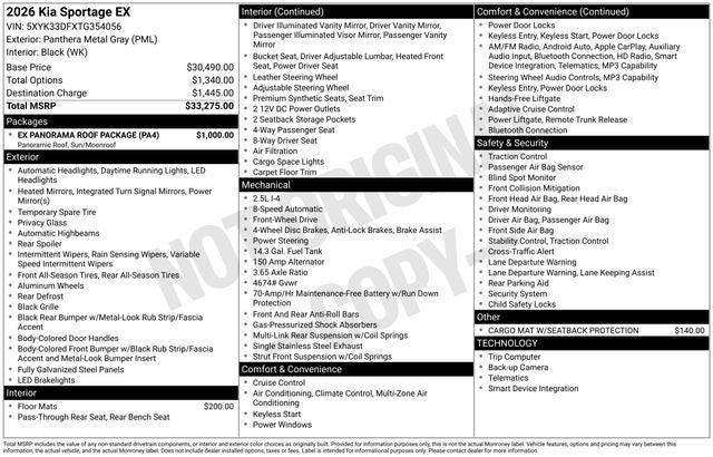 2026 Kia Sportage EX