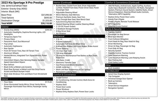 2023 Kia Sportage X-Pro Prestige