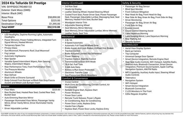 2024 Kia Telluride SX-Prestige