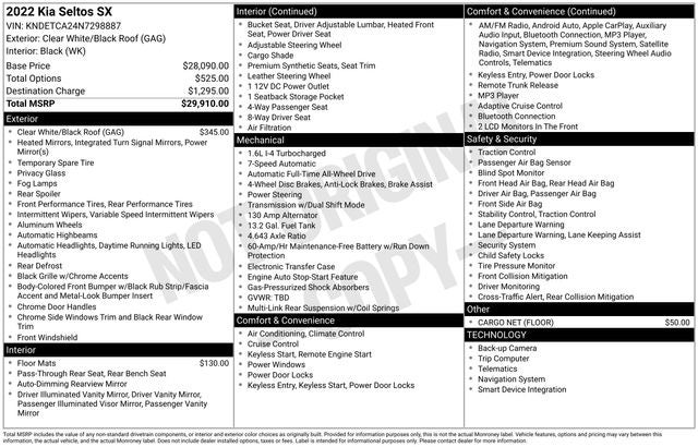 2022 Kia Seltos SX