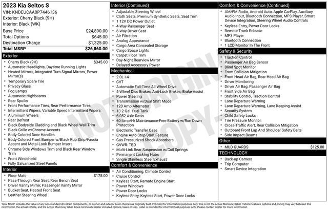 2023 Kia Seltos S
