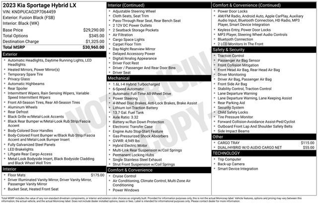 2023 Kia Sportage Hybrid LX