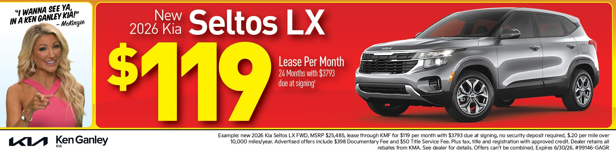 New 2026 Kia Seltos LX