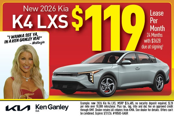 New 2026 Kia K4 LXS