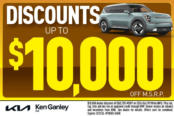 Discounts up to $10,000 OFF MSRP